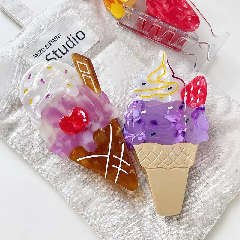 Summer Ice Cream Hair Claws