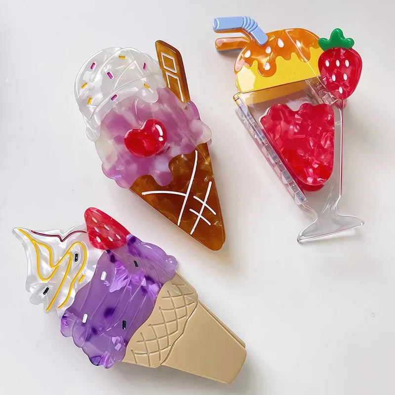 Summer Ice Cream Hair Claws