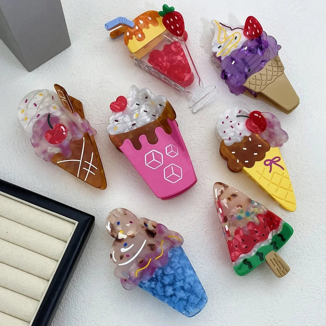 Summer Ice Cream Hair Claws