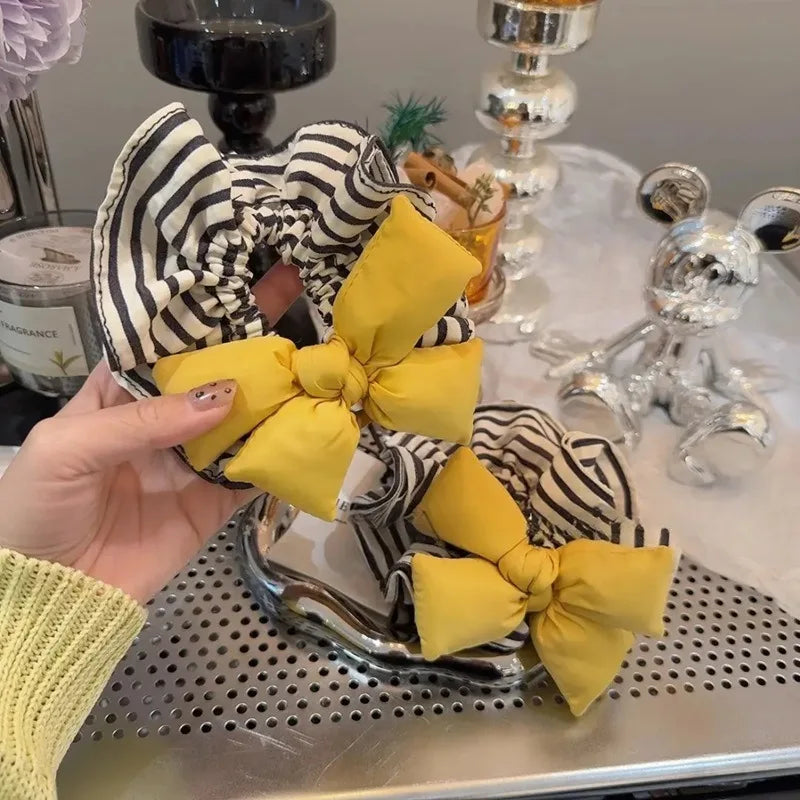 Sunny Yellow Bow Scrunchie