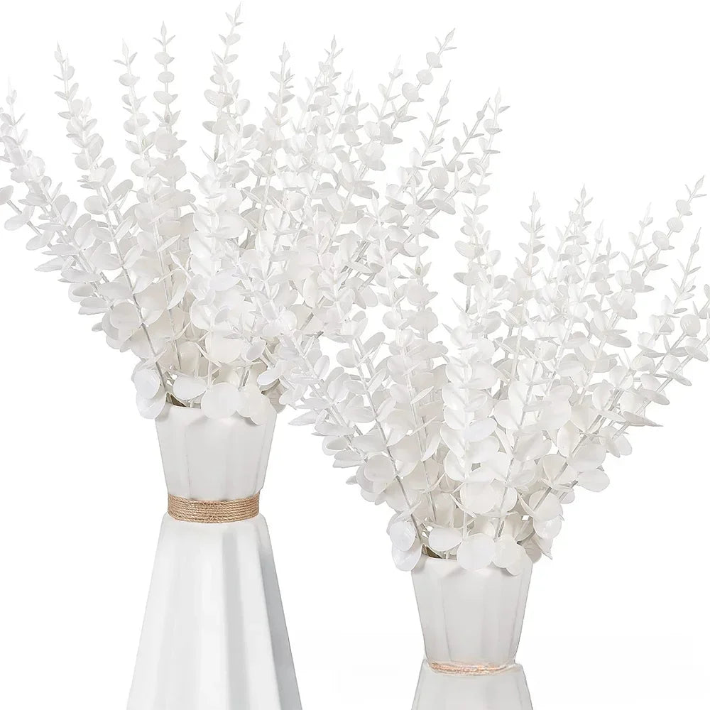 10pc Artificial Eucalyptus Leaves Eucalyptus Stems for Home Flowers Bouquet Centerpiece Wedding Decoration Christmas Decor