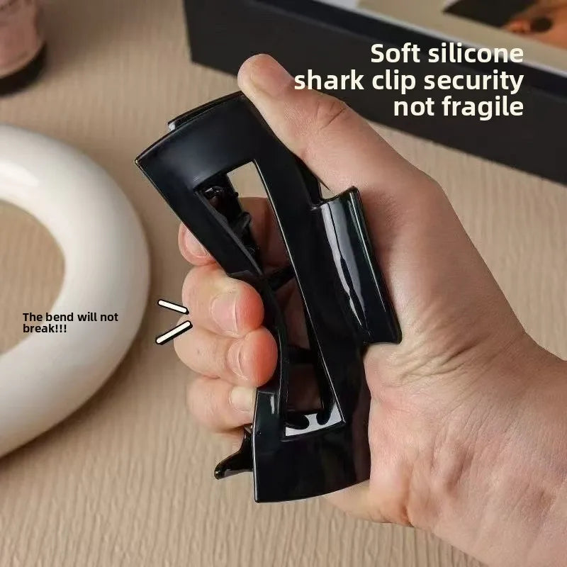 Chic Matte Soft Silicon Shark Hair Clip