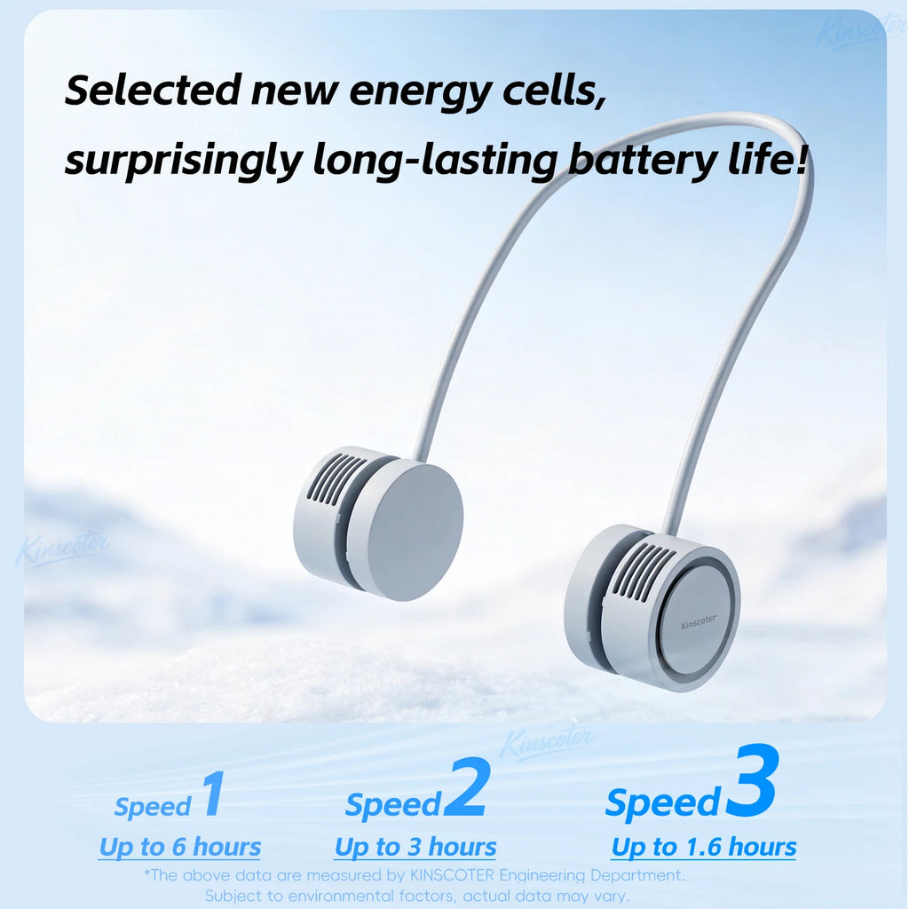 Gleelush 2026 Foldable Hands-Free 360 Neck Fan