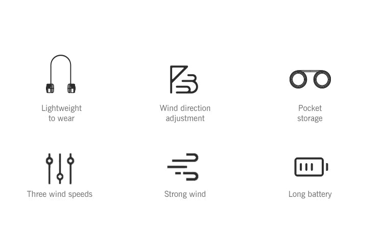 Gleelush 2026 Foldable Hands-Free 360 Neck Fan