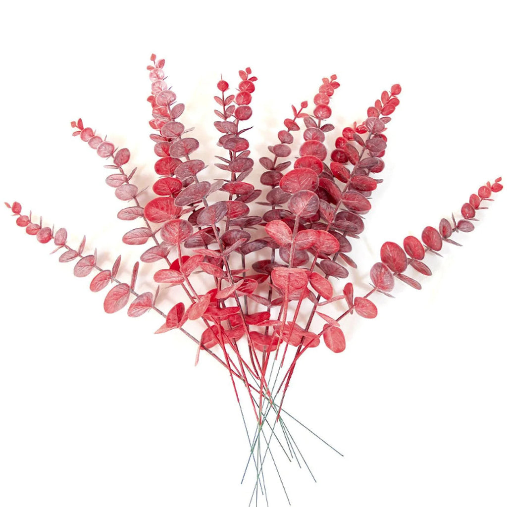 10pc Artificial Eucalyptus Leaves Eucalyptus Stems for Home Flowers Bouquet Centerpiece Wedding Decoration Christmas Decor