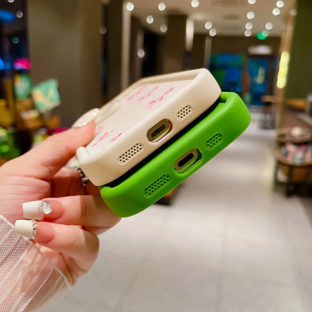 Cute Pink Bowknot Bow Phone Case For iPhone 11 Case iPhone 13 14 15 12 17 16 Pro Max X XR XS 7 8 Plus SE Protective Cover Funda