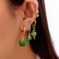 4Pcs Colorful Shell Conch Earrings Set For Women Bohemian Ocean Style Starfish Pendant Beaded Ear Bone Clip Girls Beach Jewelry