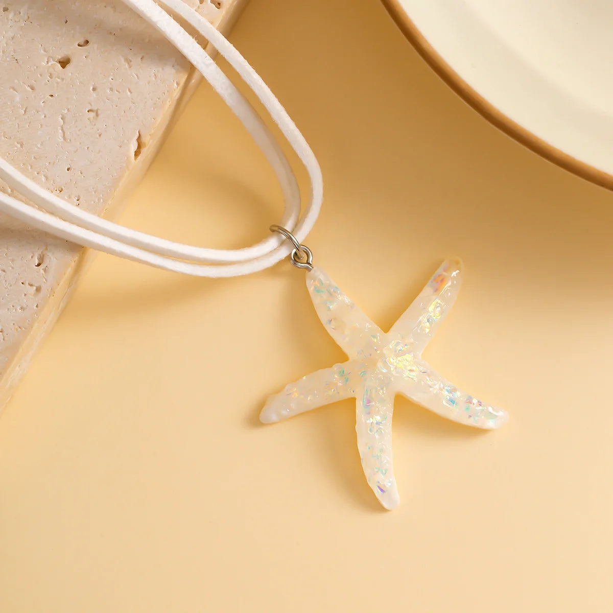 y2k Large Resin Starfish Pendant Necklace for Women Trendy Summer Beach Vacation Jewelry on Neck 2023 Fashion Accessories Female