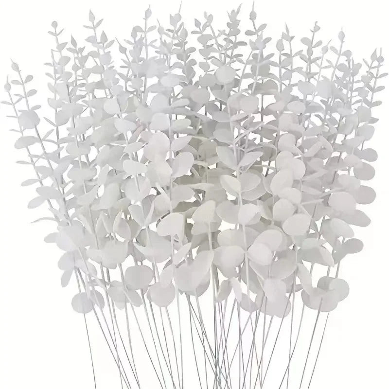 10pc Artificial Eucalyptus Leaves Eucalyptus Stems for Home Flowers Bouquet Centerpiece Wedding Decoration Christmas Decor