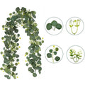 1.8m Artificial Flowers Eucalyptus Garland Greenery Fake Hanging Vines for Weddings Home Garden Outdoor Garden Arch Wall Decor