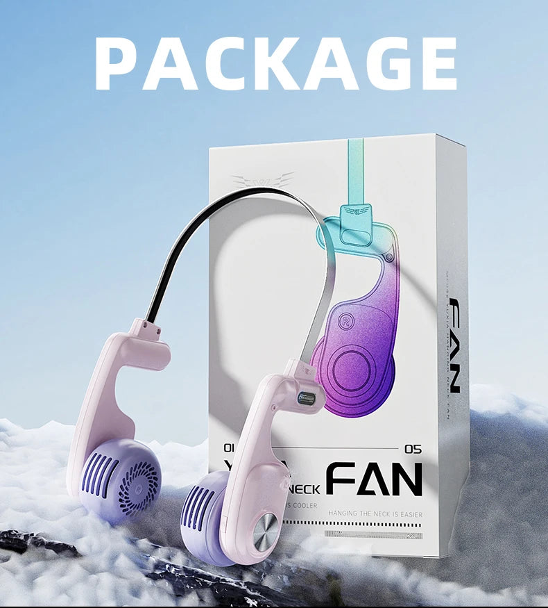 Gleelush 2026  Bladeless Neck Fan 360 Cooling