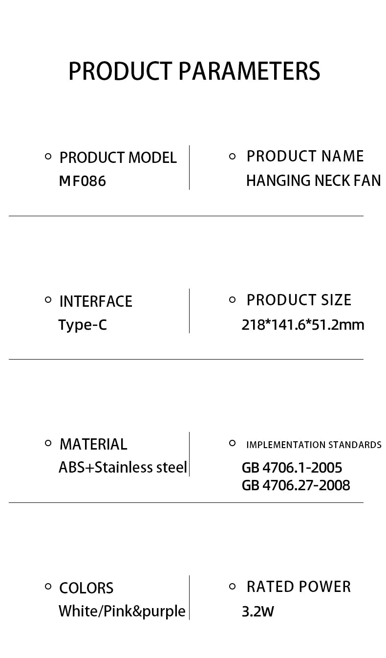 Gleelush 2026  Bladeless Neck Fan 360 Cooling