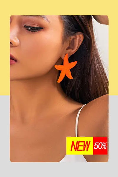 y2k Large Resin Starfish Pendant Necklace for Women Trendy Summer Beach Vacation Jewelry on Neck 2023 Fashion Accessories Female
