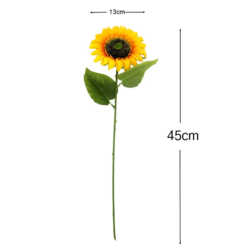 5/10PCS Artificial Sunflowers Bouquet Flowers Fake Decoration for Outdoor Garden Home Decor Wedding Graduation Party Flower