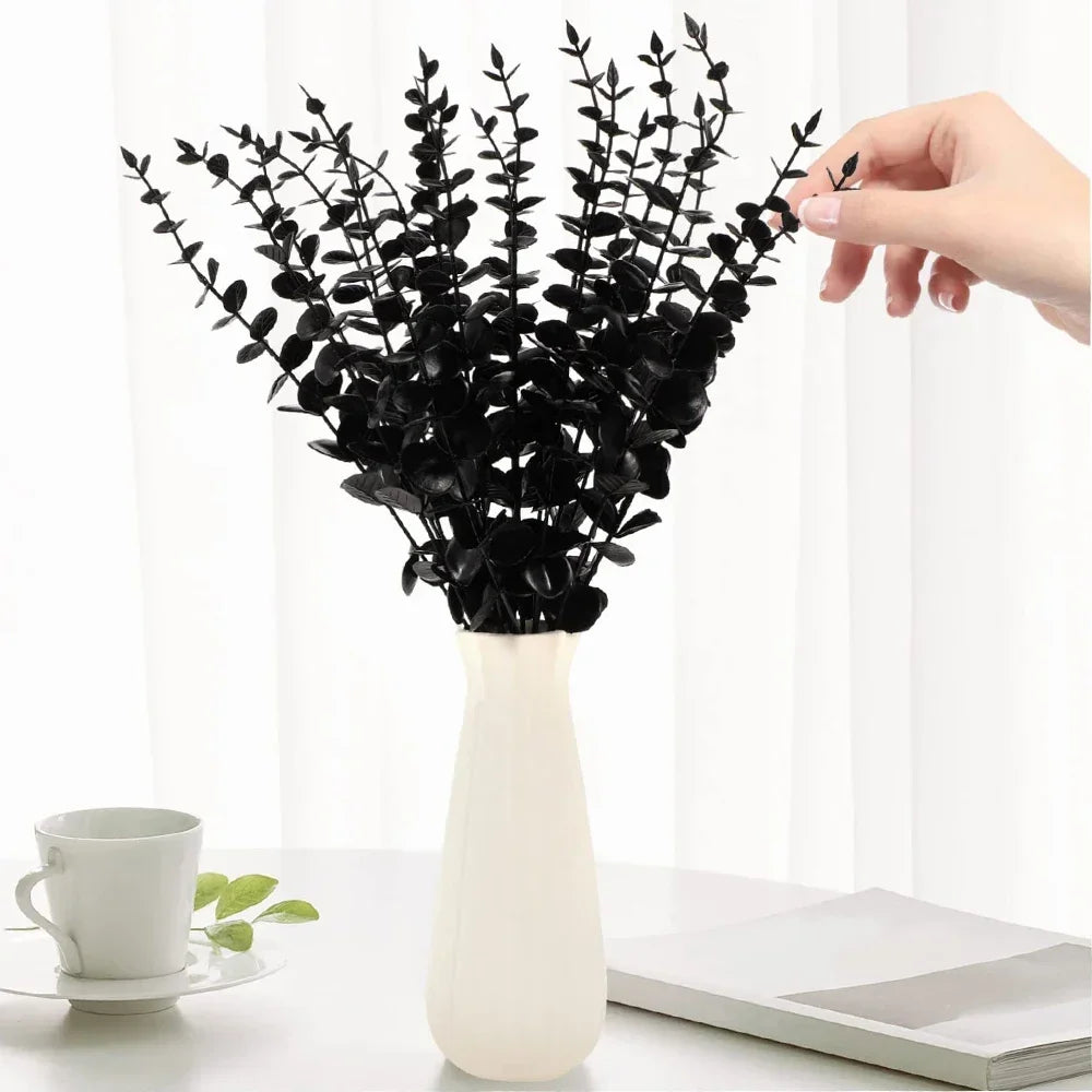 10pc Artificial Eucalyptus Leaves Eucalyptus Stems for Home Flowers Bouquet Centerpiece Wedding Decoration Christmas Decor