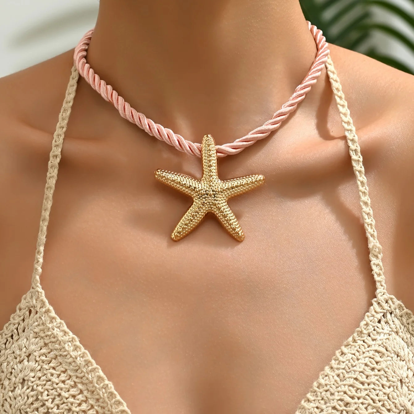 Women's Fashion Jewelry Beach Style Starfish Pendant Necklace,Daily & Vacation Wear, All-Season Accessory