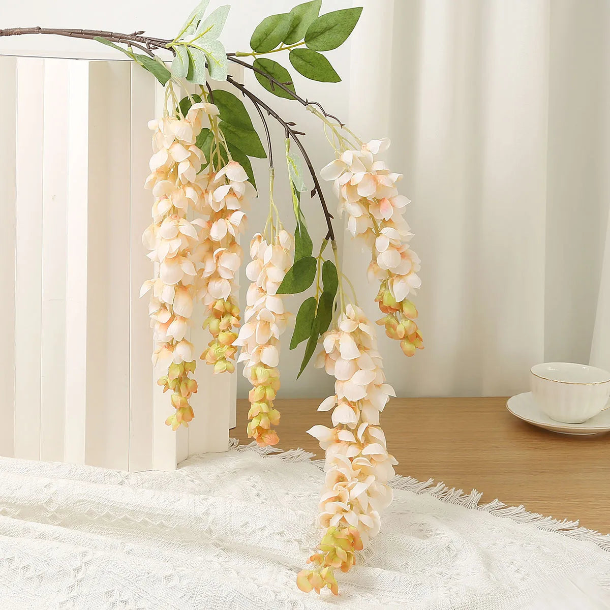 40'' Giant Wisteria Artificial Flowers Fake Wisteria Floral Hanging Plant Garland for Home Party Floor Wedding Arrangement Decor