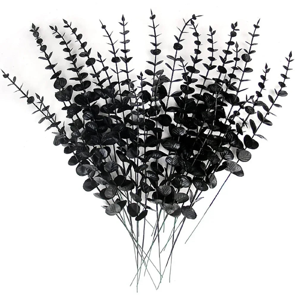 10pc Artificial Eucalyptus Leaves Eucalyptus Stems for Home Flowers Bouquet Centerpiece Wedding Decoration Christmas Decor