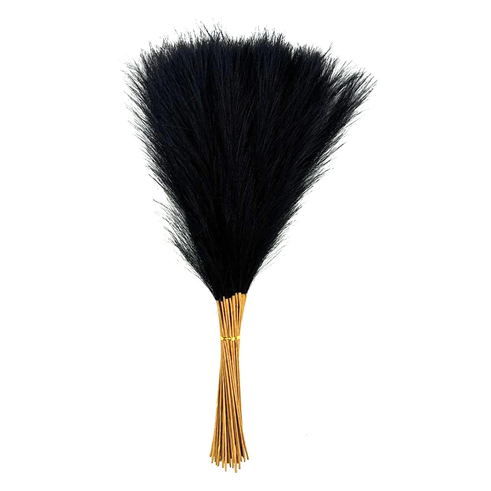 20PCS Artificial Faux Bulk Pampas Grass 55CM Boho Decor Flower Fake Plant Fluffy Reed Wedding Party Home Room Decoration Flowers