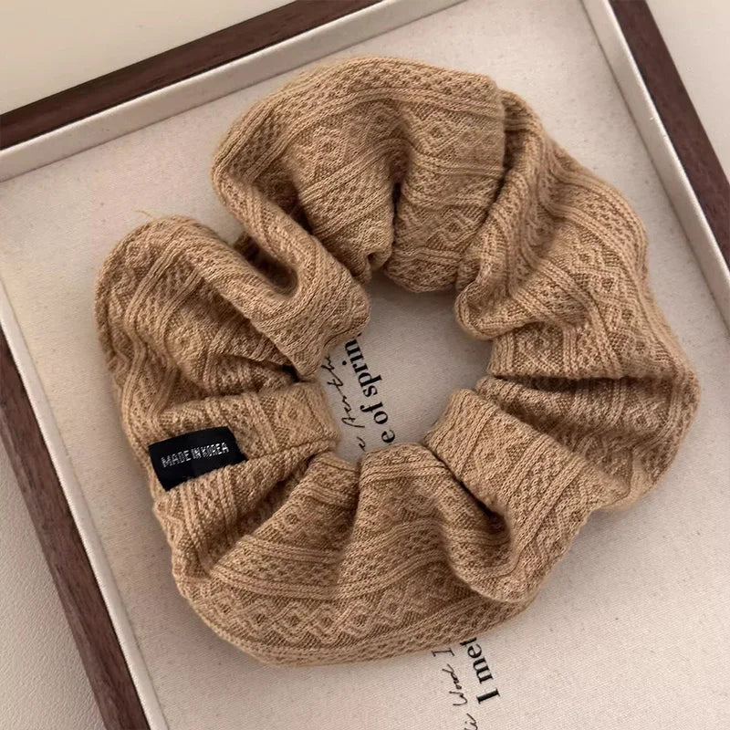 Vintage Knitting Pattern Large Scrunchie