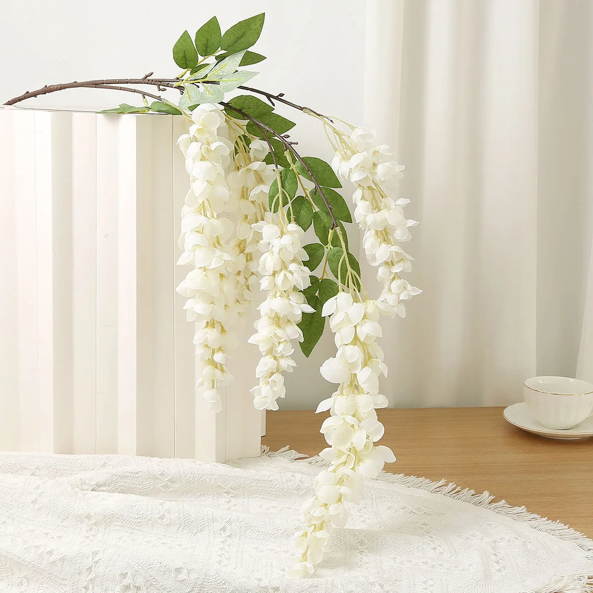 40'' Giant Wisteria Artificial Flowers Fake Wisteria Floral Hanging Plant Garland for Home Party Floor Wedding Arrangement Decor