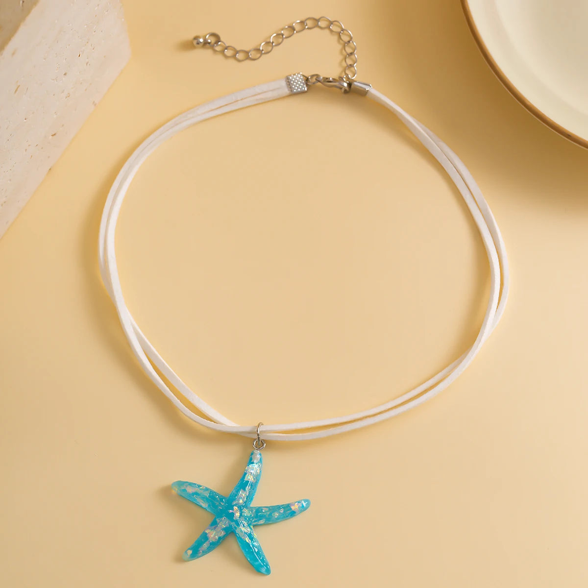 y2k Large Resin Starfish Pendant Necklace for Women Trendy Summer Beach Vacation Jewelry on Neck 2023 Fashion Accessories Female