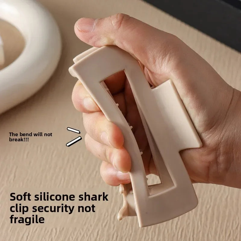 Chic Matte Soft Silicon Shark Hair Clip