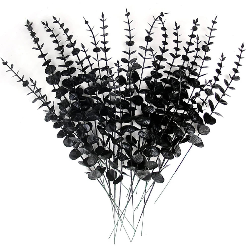 10pc Artificial Eucalyptus Leaves Eucalyptus Stems for Home Flowers Bouquet Centerpiece Wedding Decoration Christmas Decor