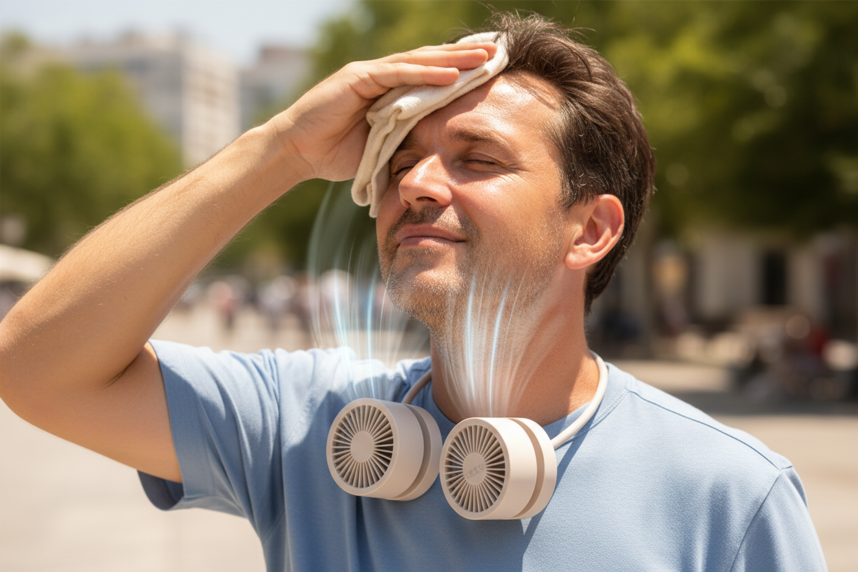 Gleelush 2026 Foldable Hands-Free 360 Neck Fan