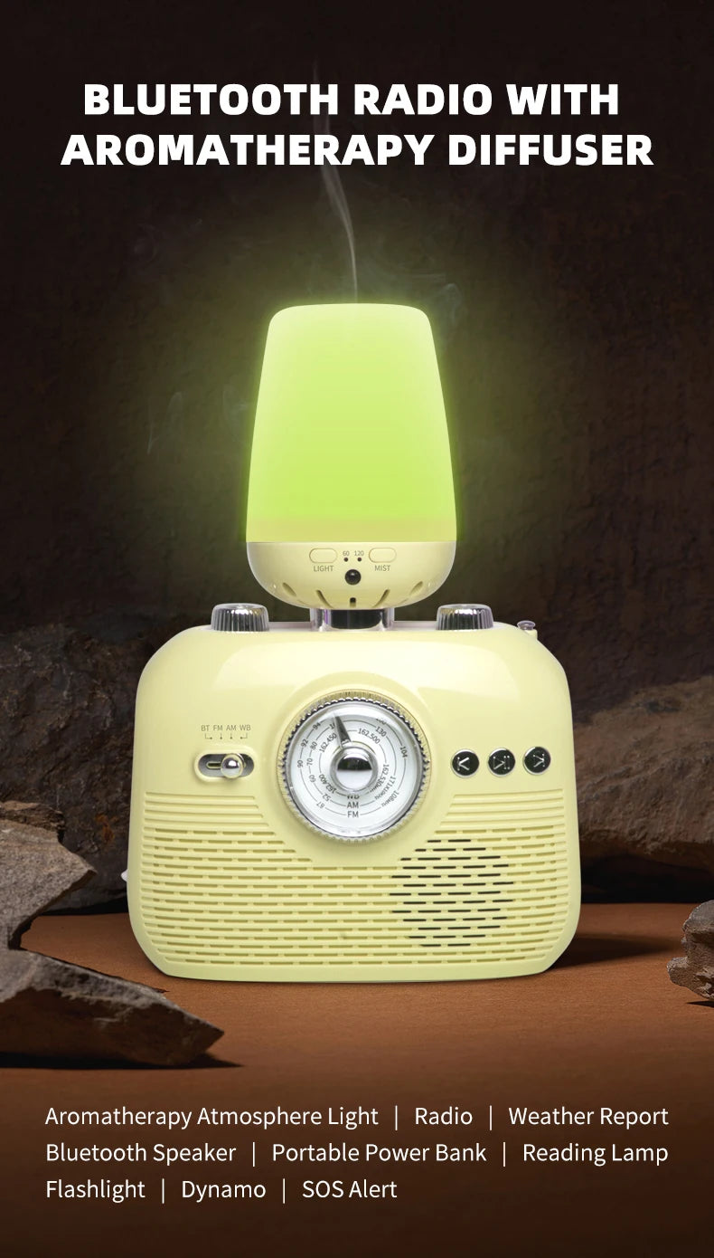 The Gleelush Home Station — 9-in-1 Bluetooth Radio, Diffuser & Emergency Prep