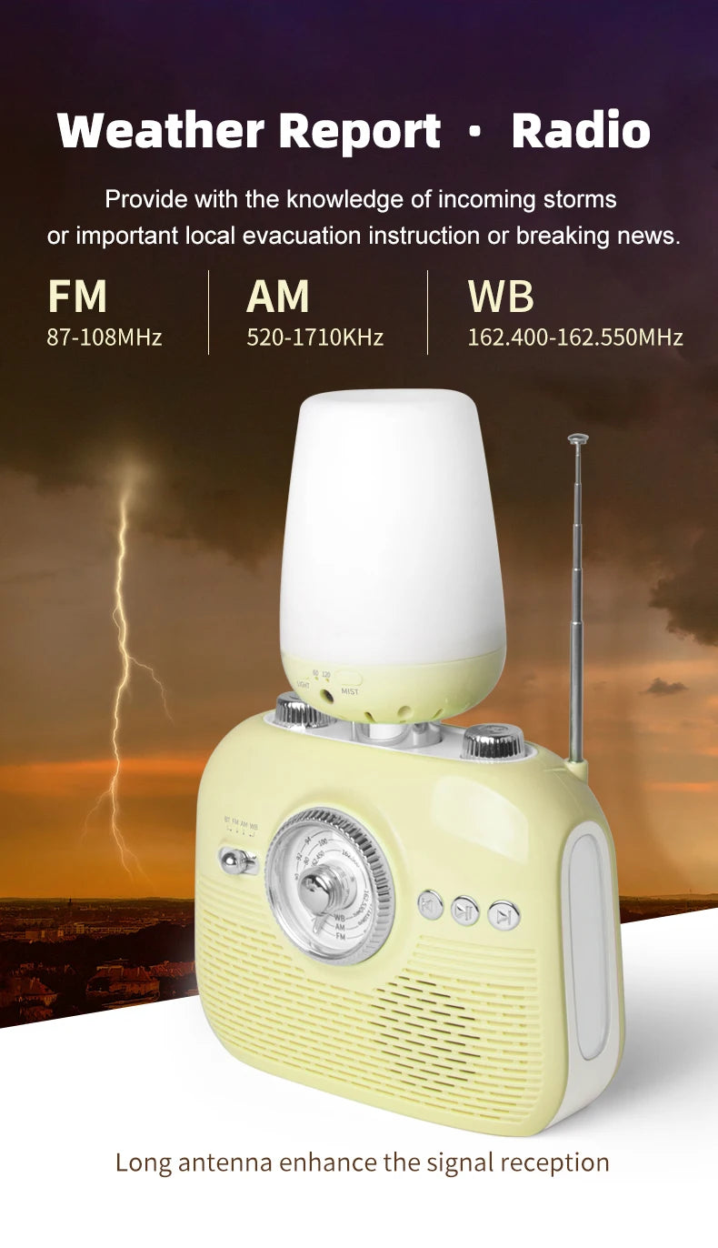 The Gleelush Home Station — 9-in-1 Bluetooth Radio, Diffuser & Emergency Prep